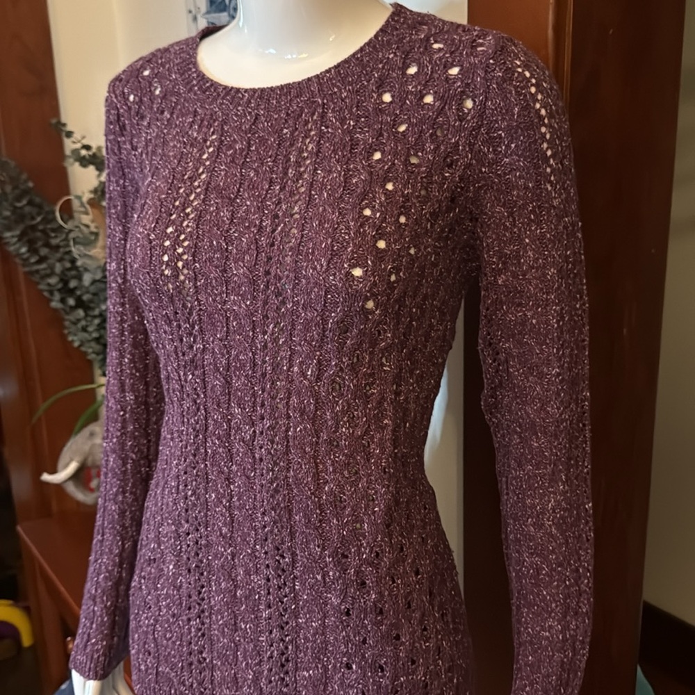 NWT northern reflections size S, Cozy Purple Crew Neck Sweater with Soft Knit
